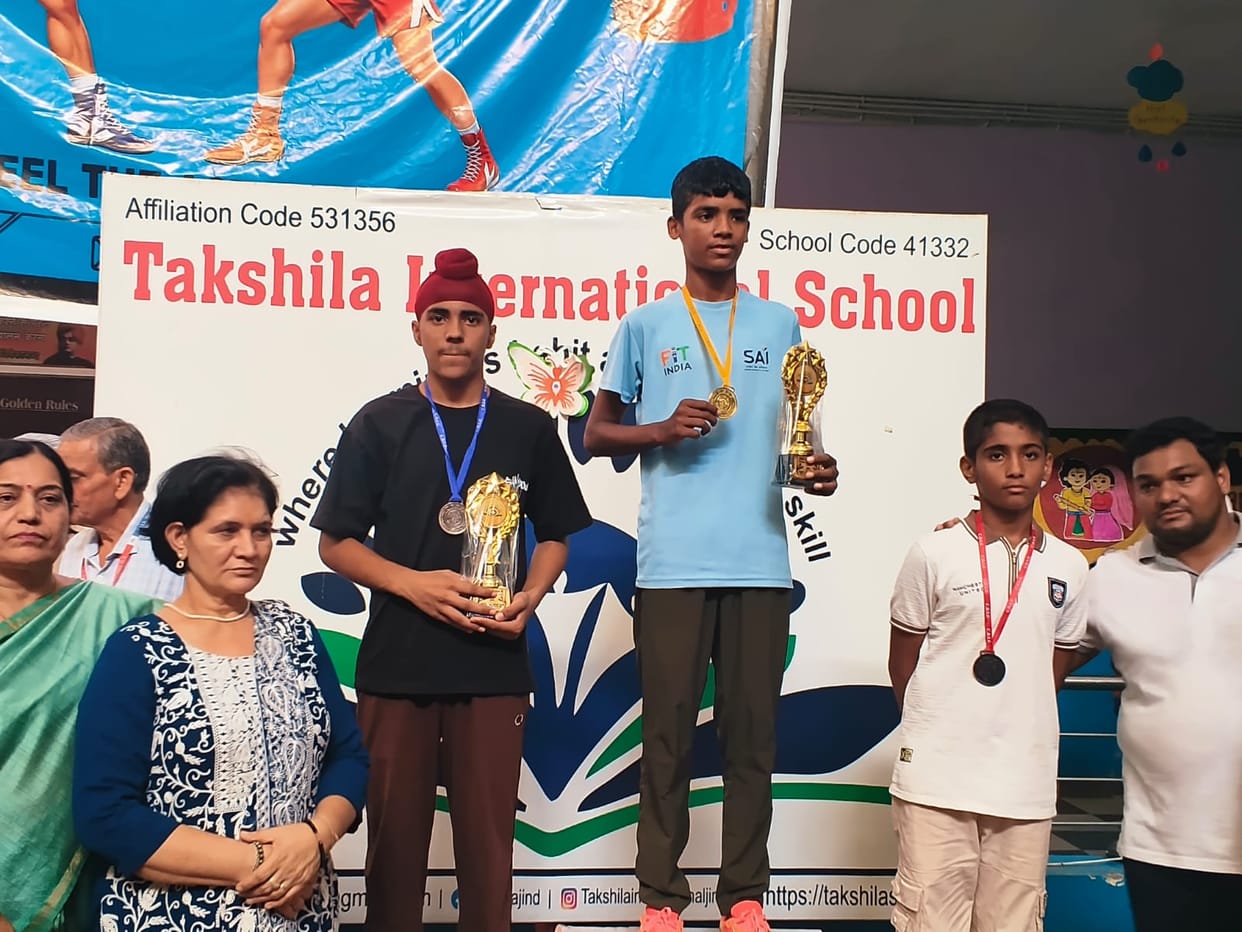 Karandeep won a silver medal at the boxing championship.