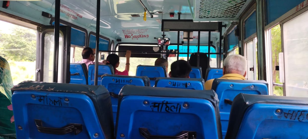 Buses on the Rewari-Mahendragarh route are crowded in the mornings and evenings but run empty during the afternoon.