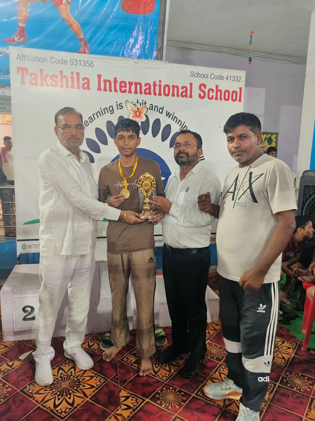 Nitin won the gold medal at the CBSE School National Boxing Championship.