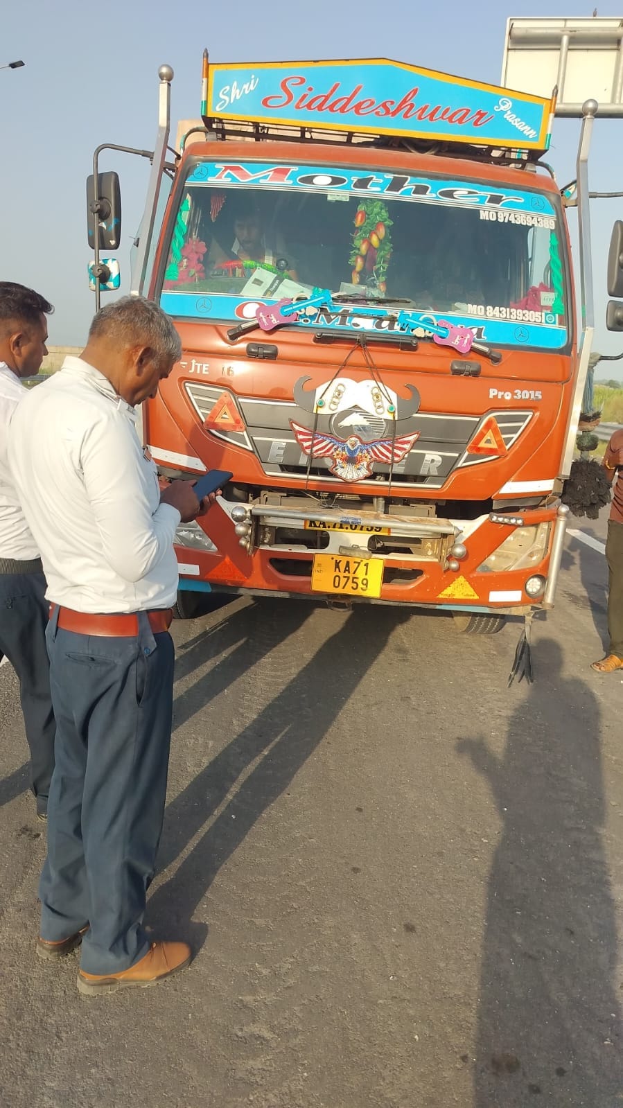 Police crack down after KMP accident; challans issued to 50 trucks.