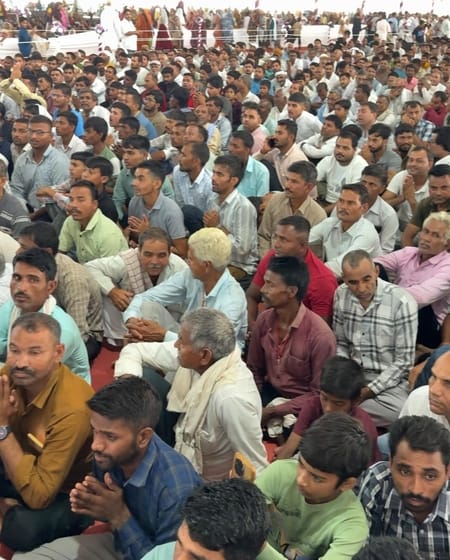 Dowry-free marriages of 30 couples took place at the gathering.