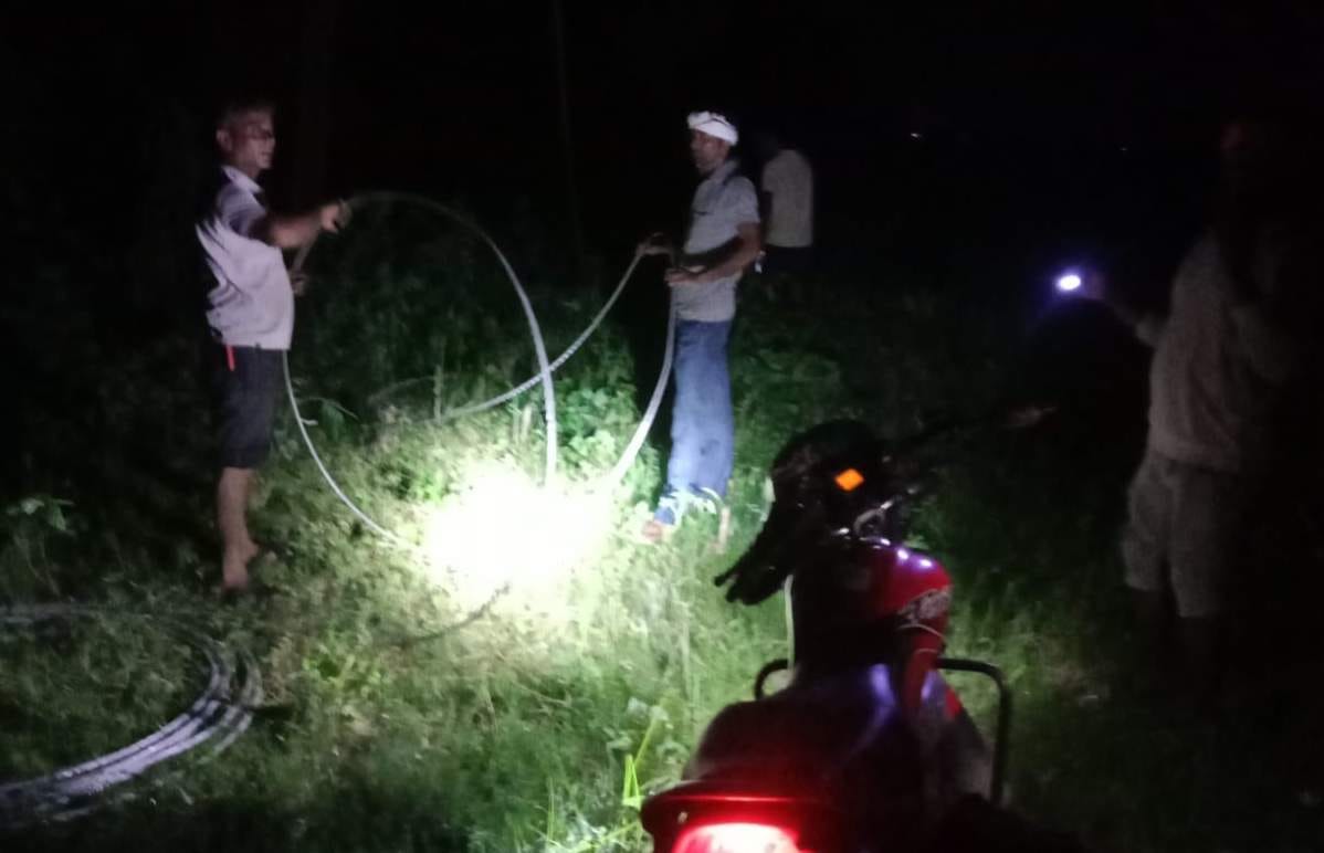 100 villages lost power overnight due to a broken wire.