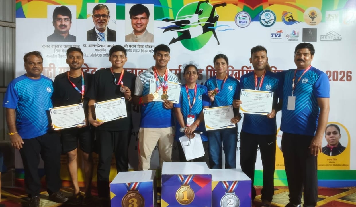 Swimmers brought glory to the nation by winning 20 gold medals in Lucknow.