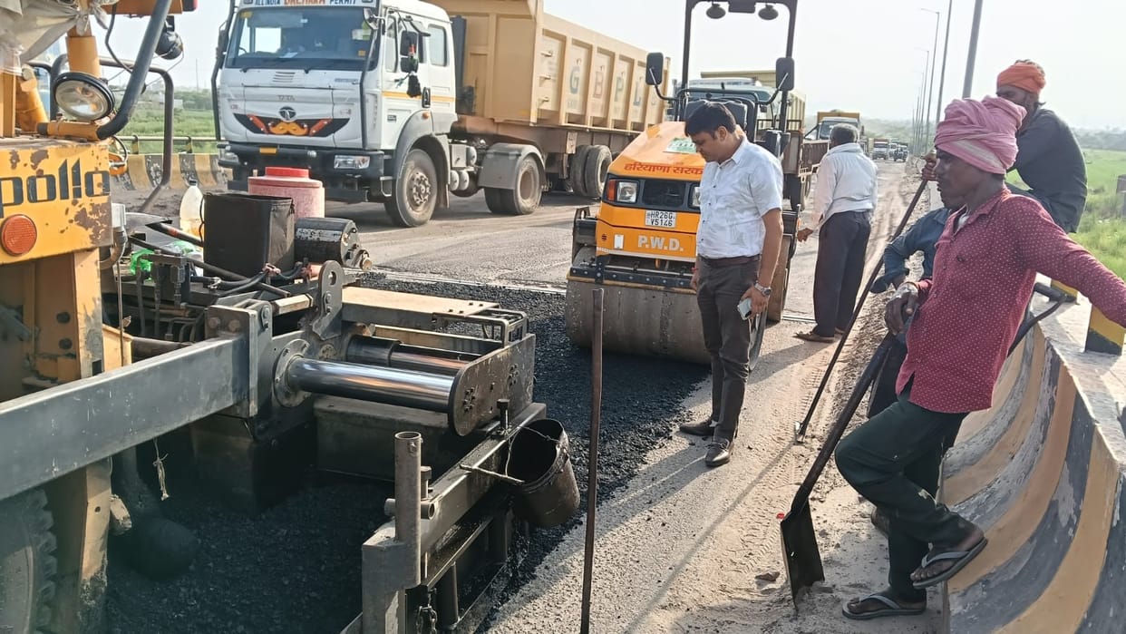 Patchwork begins on the Ravaldhi-Bhiwani link road; motorists to get relief from potholes