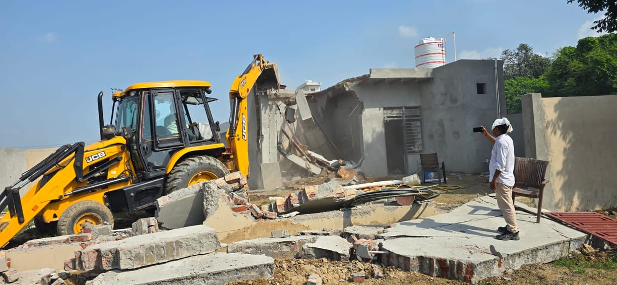 Bulldozers run on three illegal colonies being developed on 12 acres