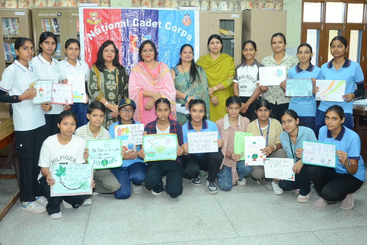 NCC cadets displayed creativity in slogan writing on Lifestyle Day.