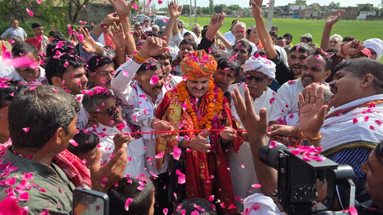 BJP leader inaugurated the road.