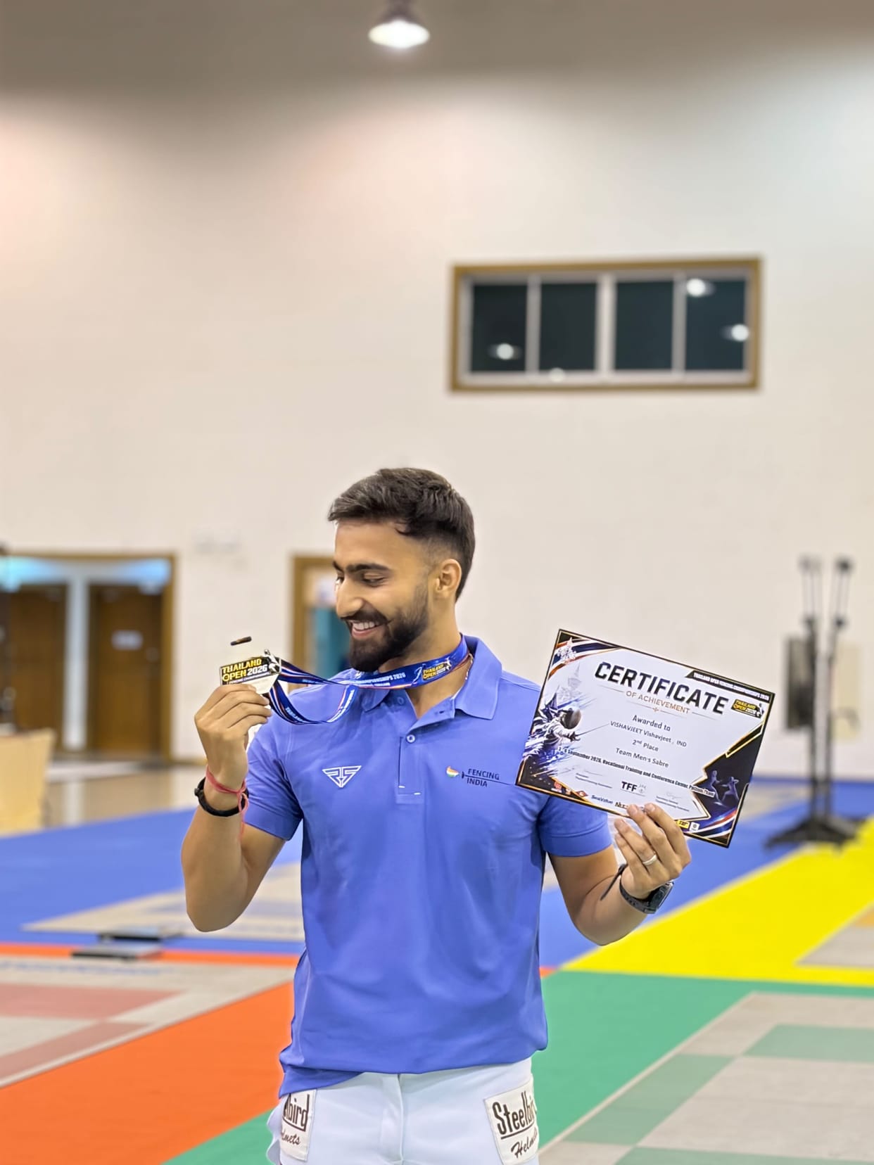 Vishwajit won a silver medal at the Thailand Open.
