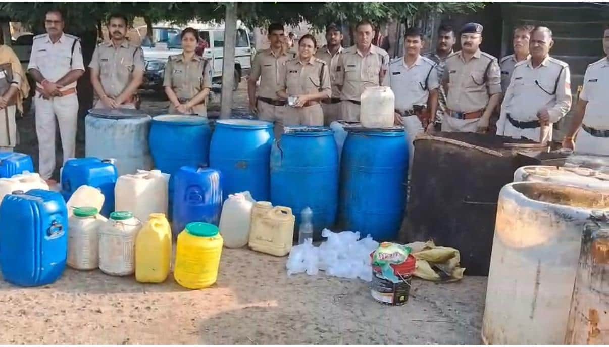 गुना में शराब पर बड़ी कार्रवाई