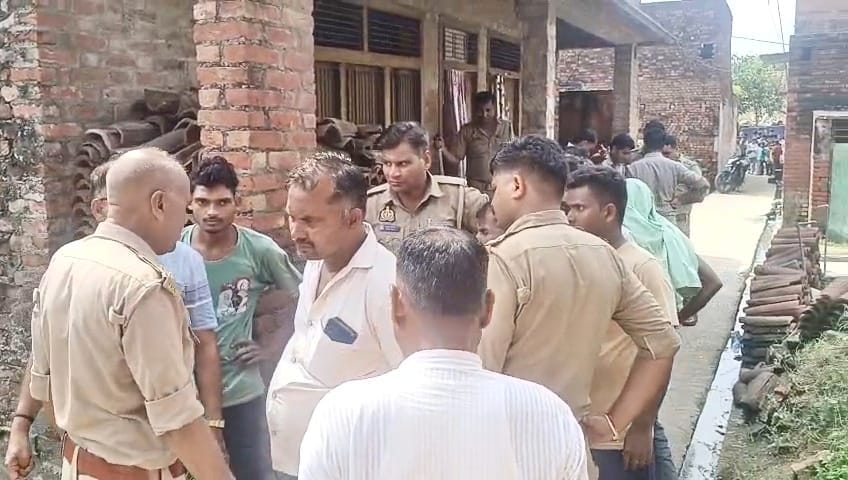 Attempt to construct a religious site belonging to a specific community on village common land; four accused taken into custody.