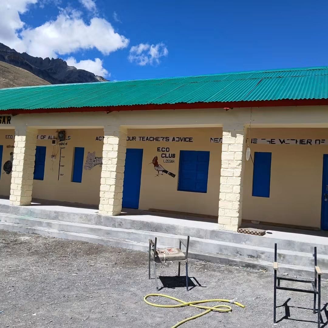 नवीनीकरण के बाद लोसर स्कूल। संवाद