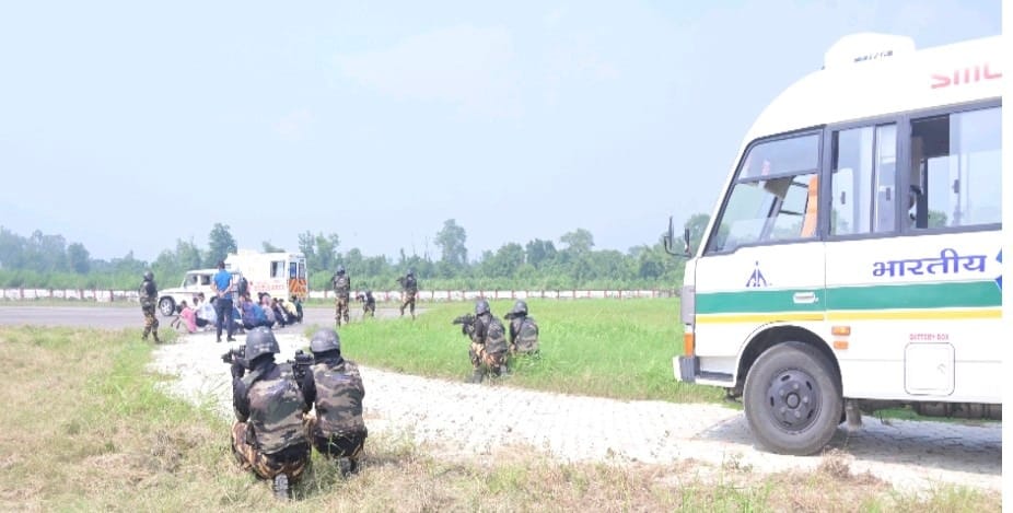 Mock drill for aircraft hijacking; preparedness assessed.