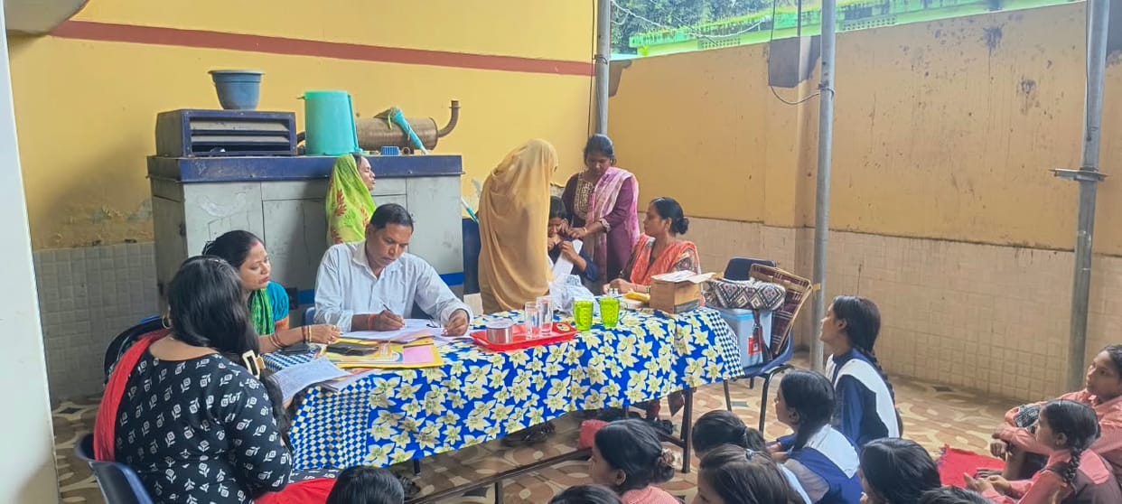 Six girls at Kasturba Vidyalaya received the HPV vaccine.