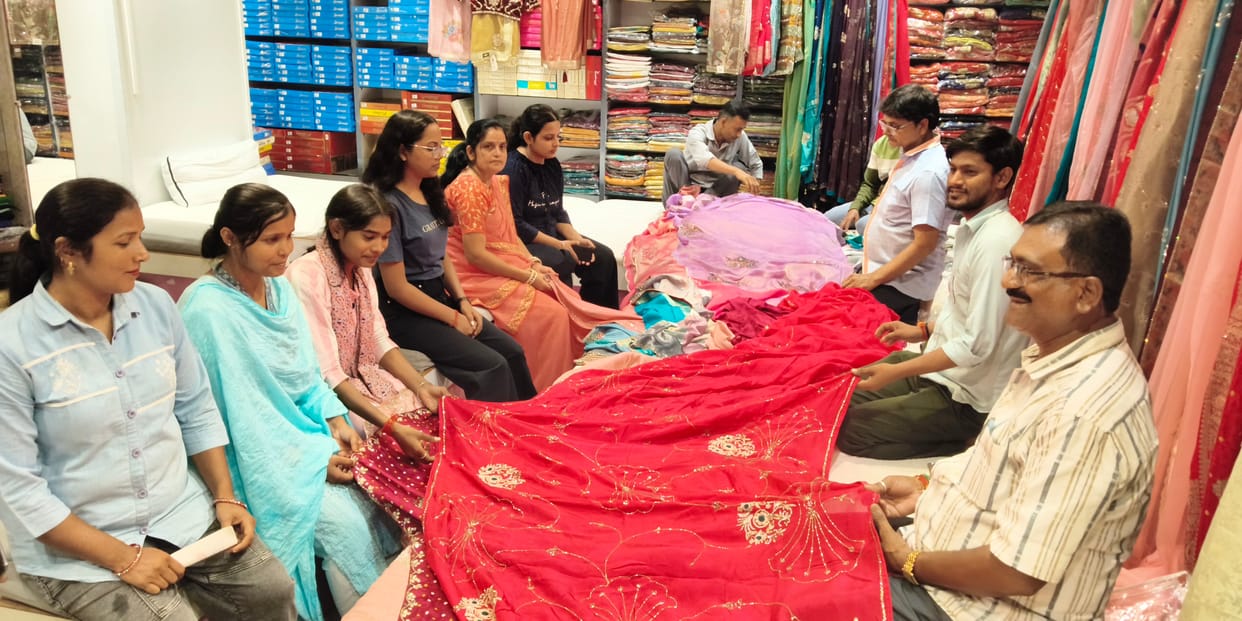 A vibrant array of sarees floods the market ahead of Teej; demand rises for everything from Banarasi to Bandhej.