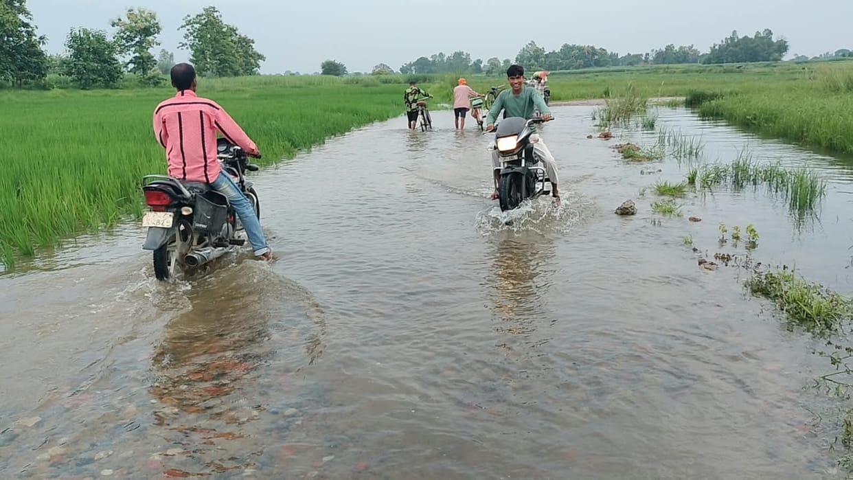 Temporary bypass submerged, villagers in distress