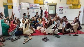ASHA workers' protest at the CHC continues for the third day; memorandum of demands sent to the Chief Minister.
