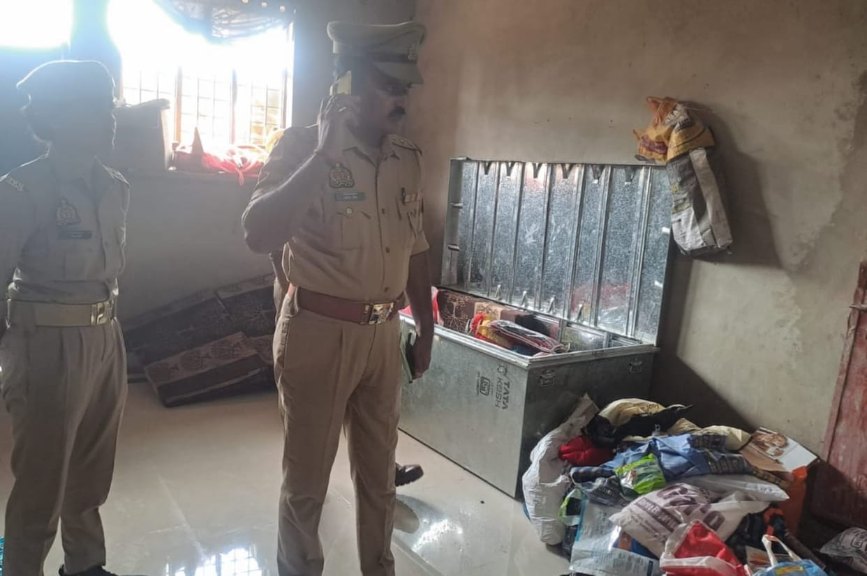 Miscreants broke into a house 200 meters from the police station and made off with valuables worth lakhs.