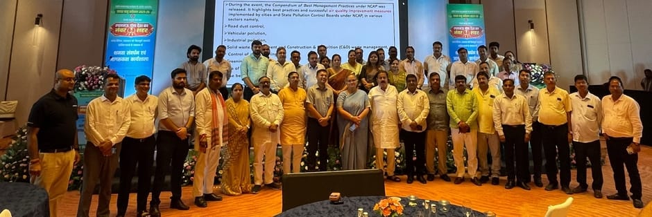 Officials from departments contributing to the Clean Air Survey felicitated.