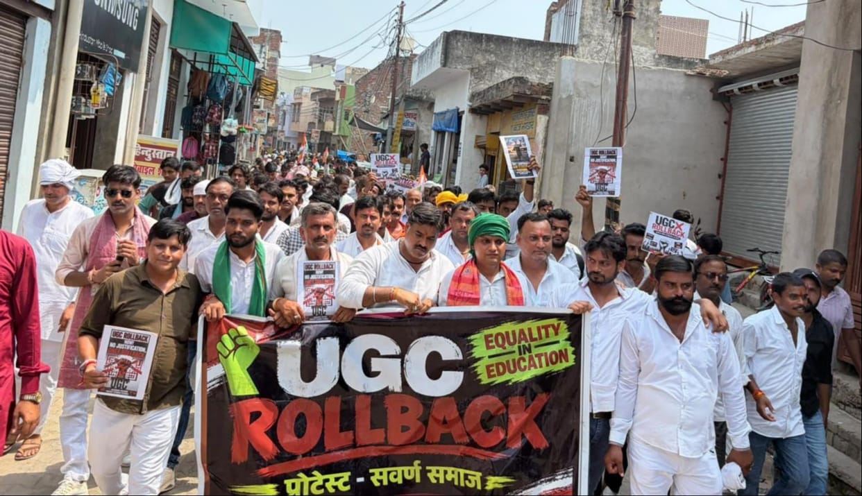 The upper-caste community has raised a strong voice of protest against the UGC