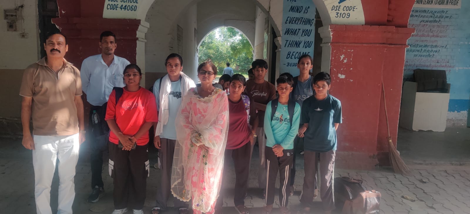 10jjrp13- झज्जर। प्रतियोगिता खेलने के लिए पहुंचे खिलाड़ी। स्रोत- शिक्षा विभाग