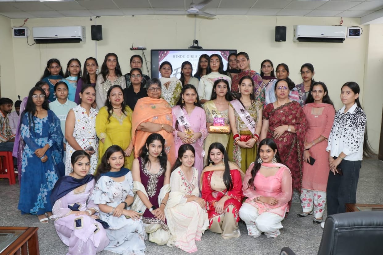 The female students showcased their talent through a performance