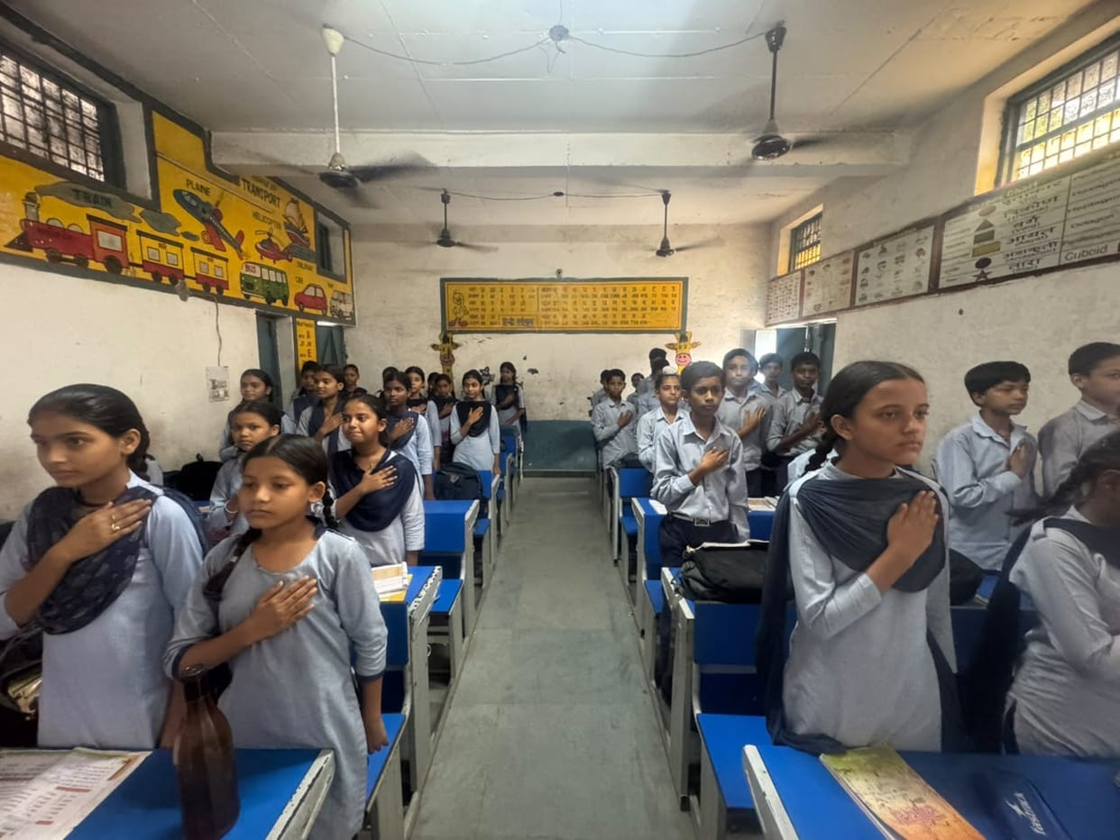 Students took a pledge not to use drugs