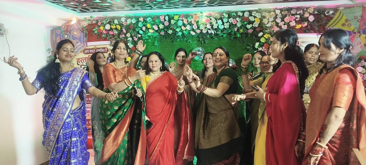 Swings hang from the mango boughs; come, friend, let us celebrate the Teej festival...