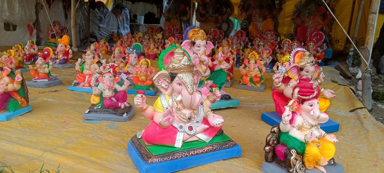 Ganpati Bappa will be installed in the pandals starting Monday.