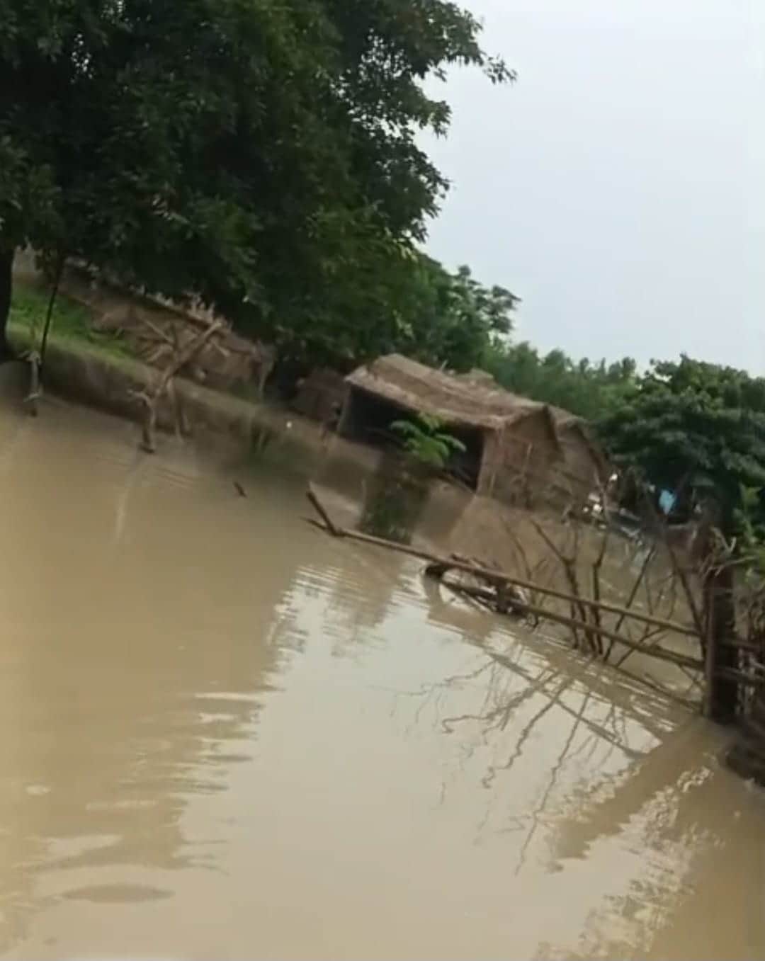 Ramganga waters enter homes in Sakatpur village; villagers stay awake all night to save Simariya from erosion.