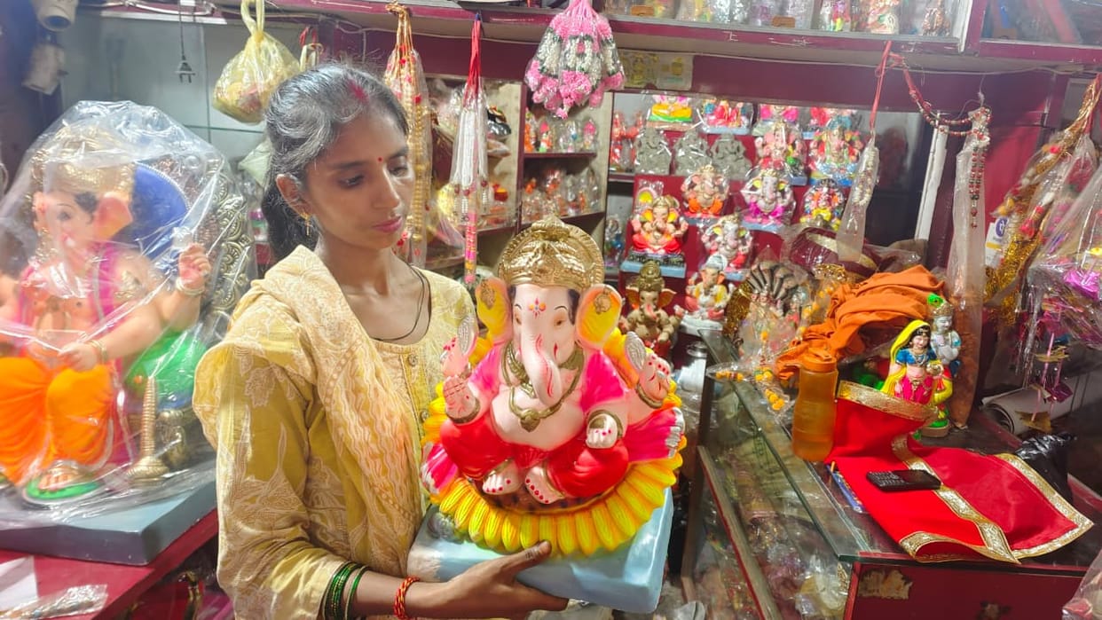 Bappa idols fill the market, pandals prepare to welcome him