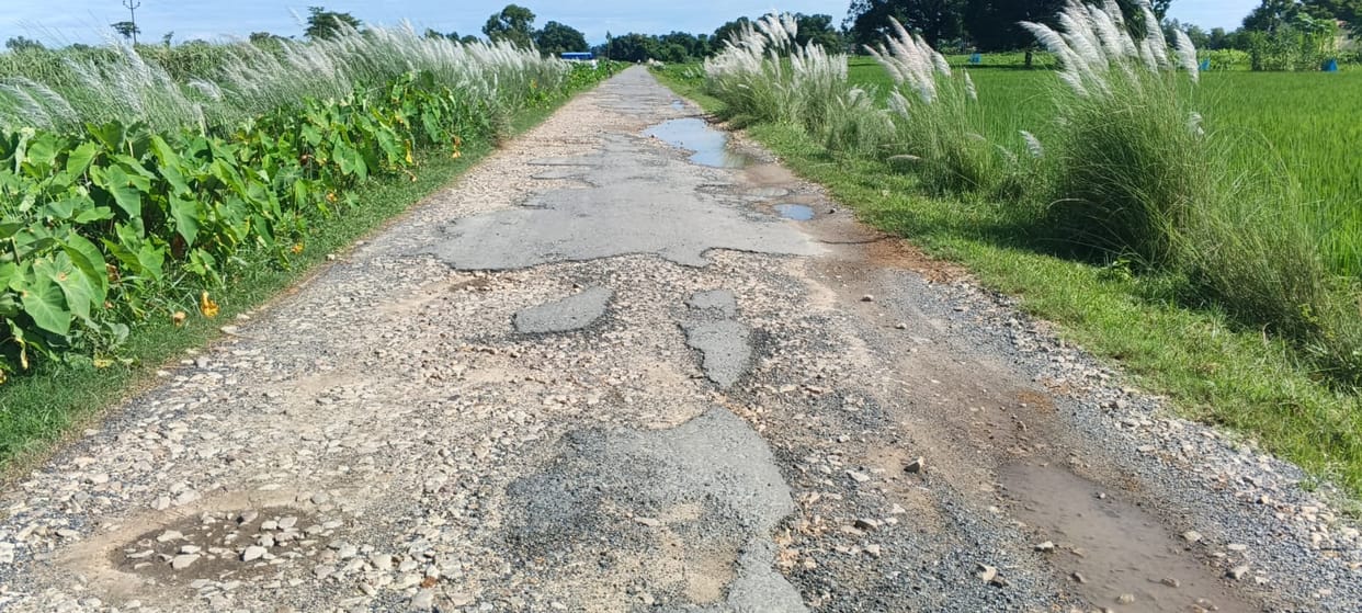 These are not roads, but paths of pain; the jolts leave both vehicles and backs battered.