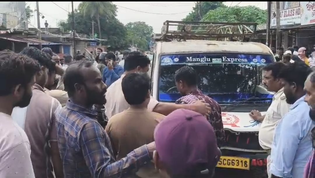 14-year-old boy killed after being hit by speeding bike; road blocked amidst uproar.