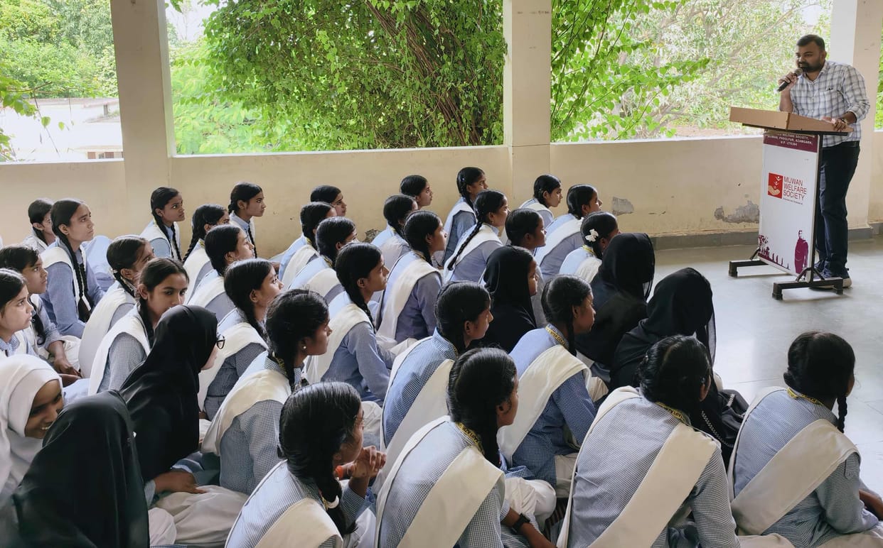 Female students were informed about career options and employment opportunities.