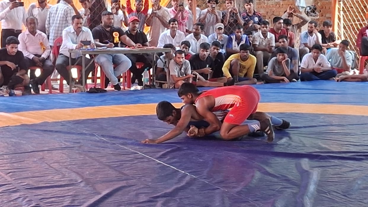 Wrestlers showed their strength in divisional wrestling