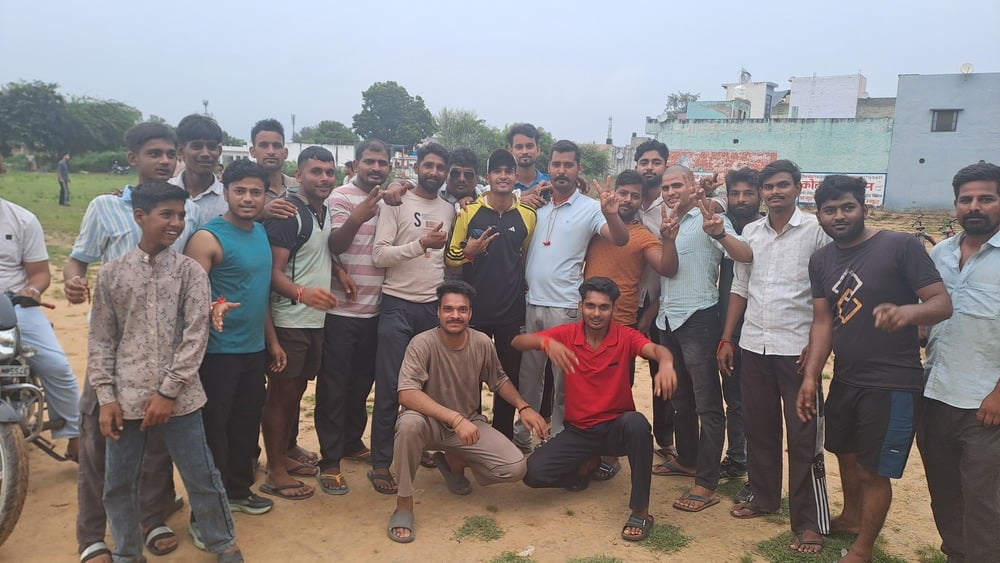 Dispute over installation of cricket nets; police halted the work.
