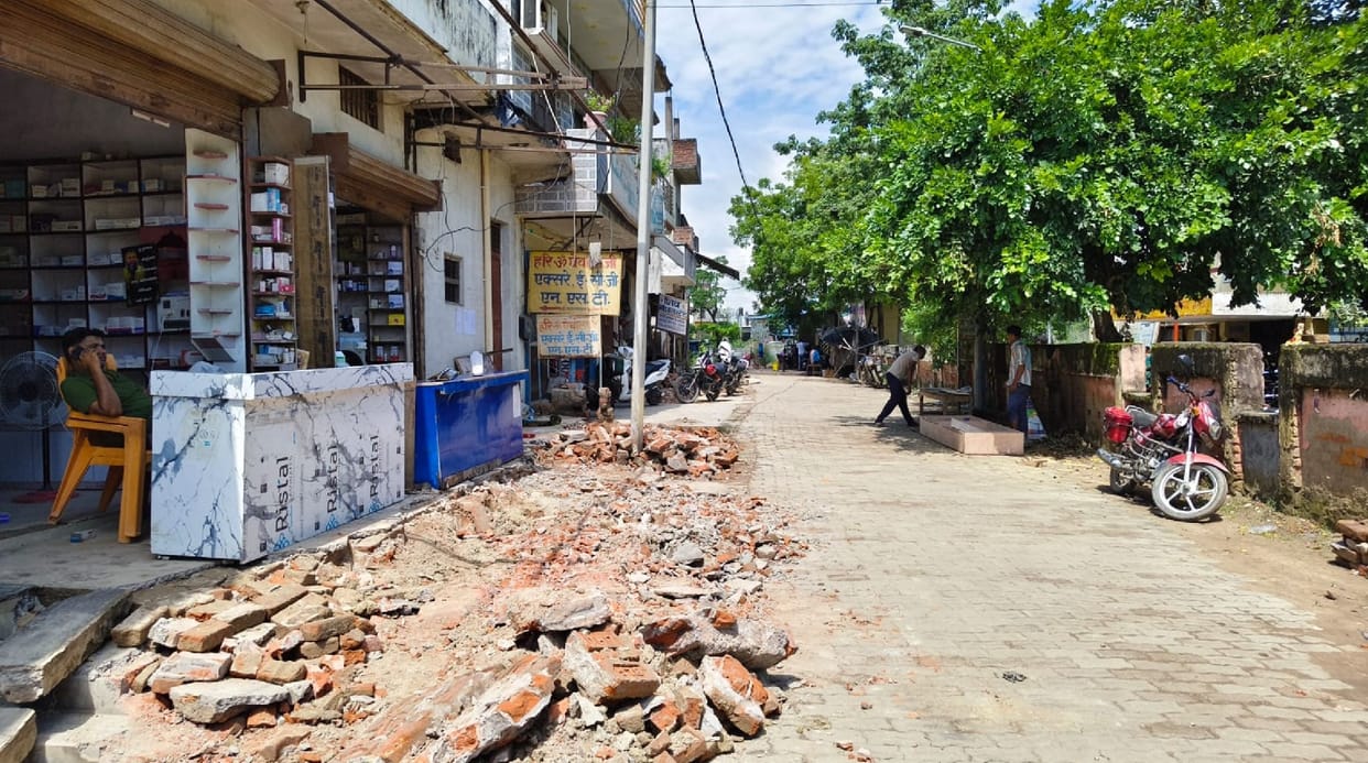 Bulldozer used against roadside encroachments