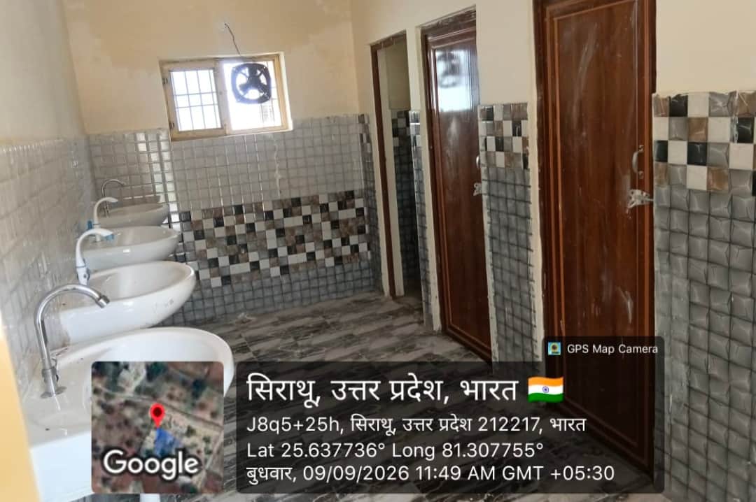 सिराथू के महिला राजकीय इंटर कॉलेज में लगा नया बेसिन व नल। स्रोत: विभाग