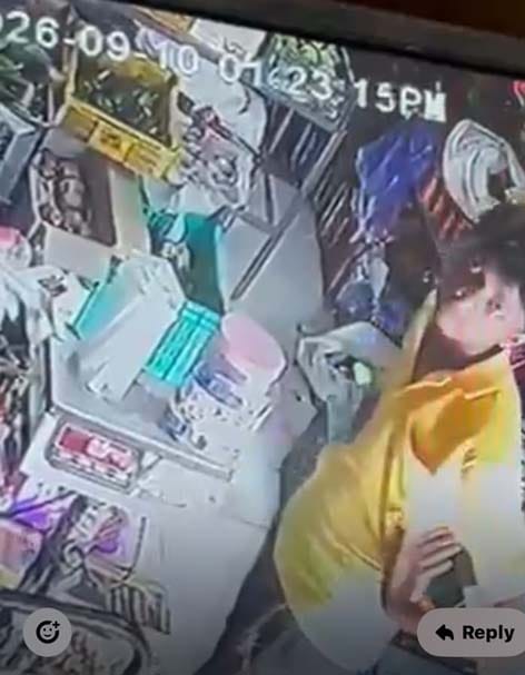 सीसीटीवी कैमरे कैद अज्ञात युवक। ग्रामीण