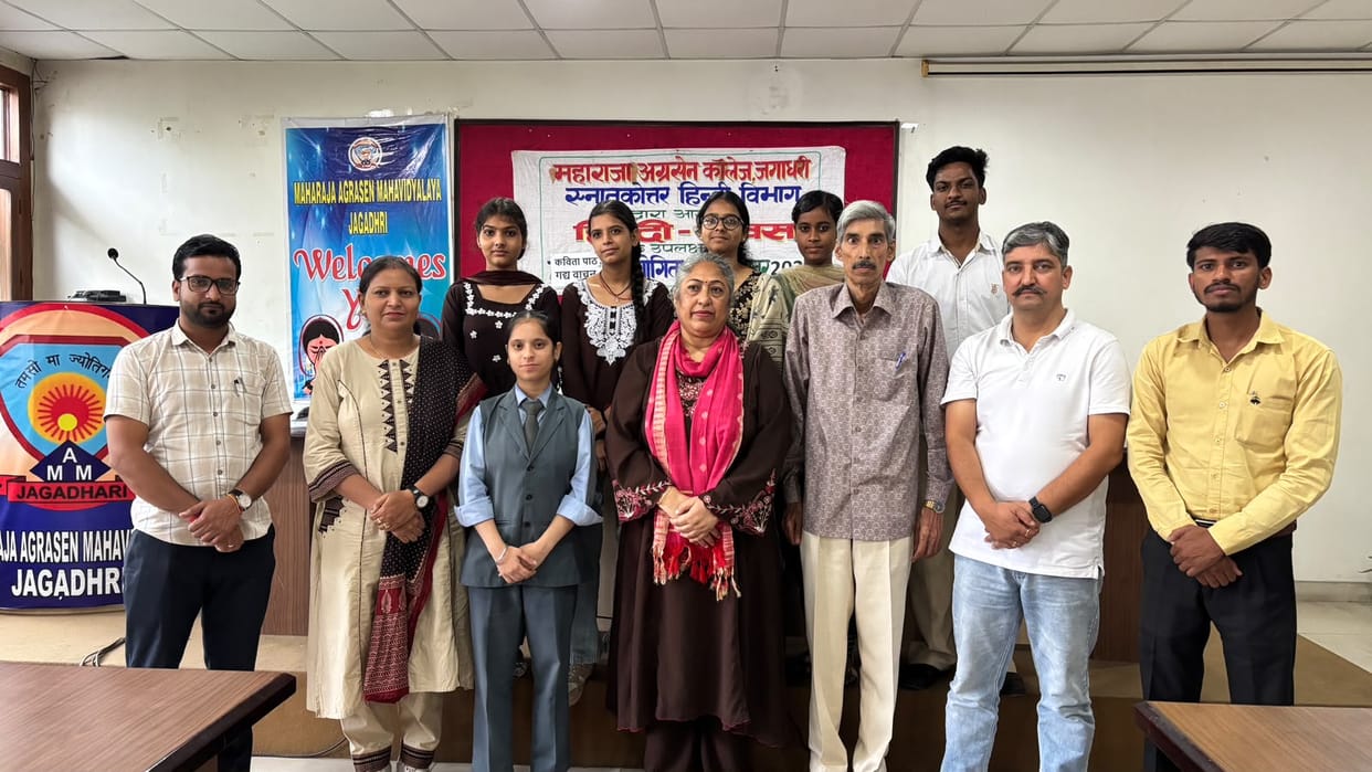 Students explained the importance of the Hindi language