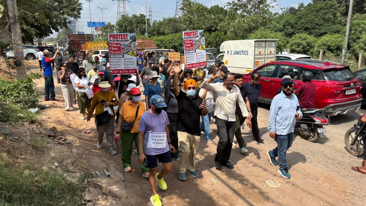 People take to the streets against illegal dumping.