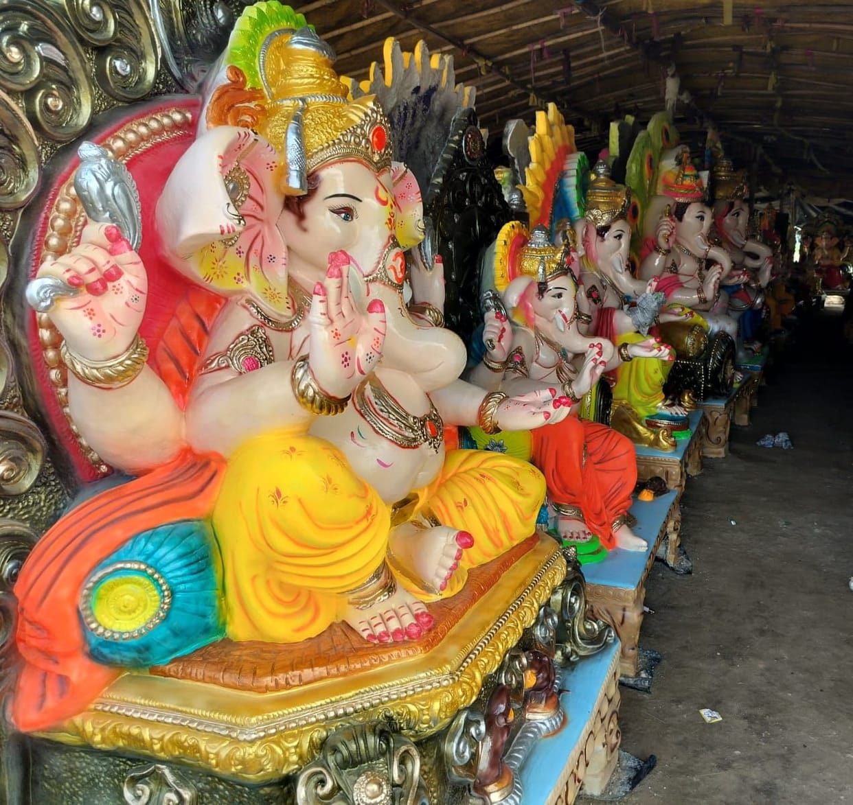 Pandals will be set up across the city; Rajasthani artists have crafted the idols.