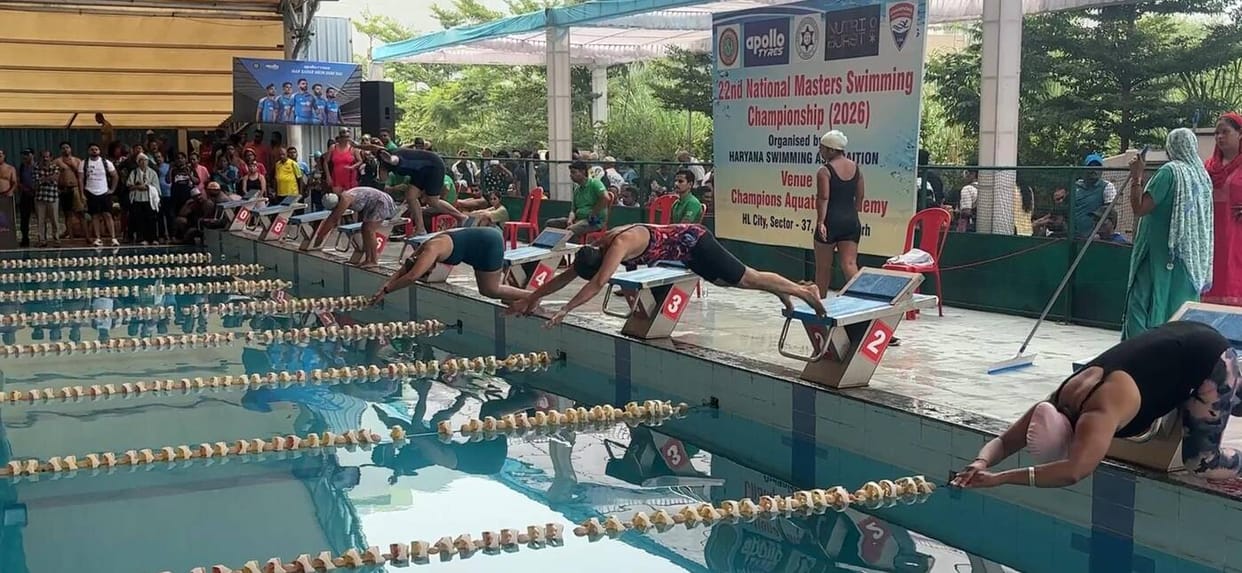 K.C. Sebastian won the gold medal in the 100m freestyle event in the 80  age category.