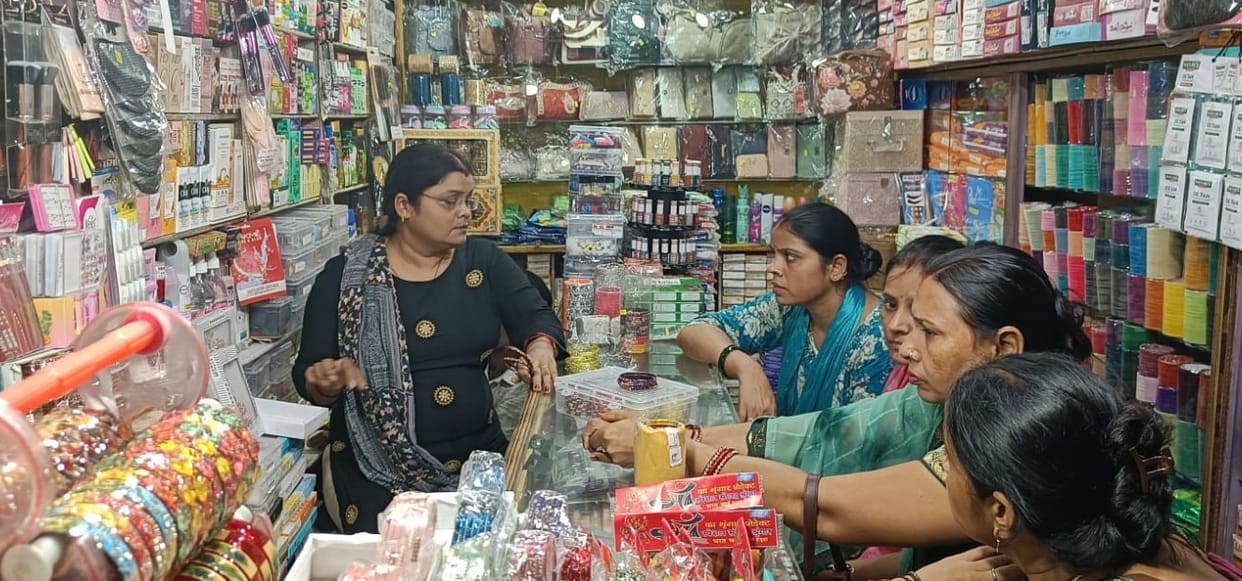Markets buzz with festive spirit for Teej; crowds throng for shopping.