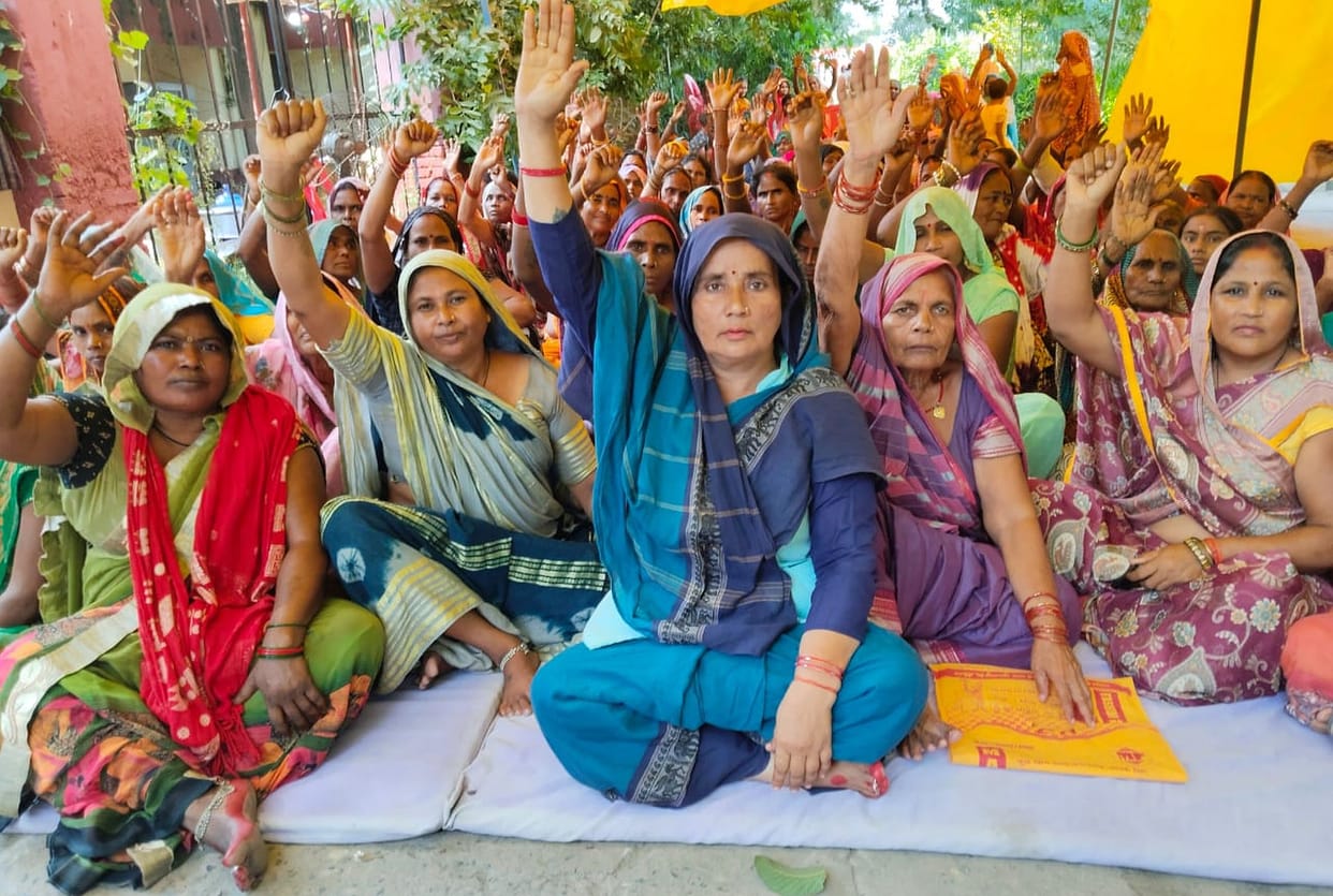 Women adamant on continuing the sit-in protest.