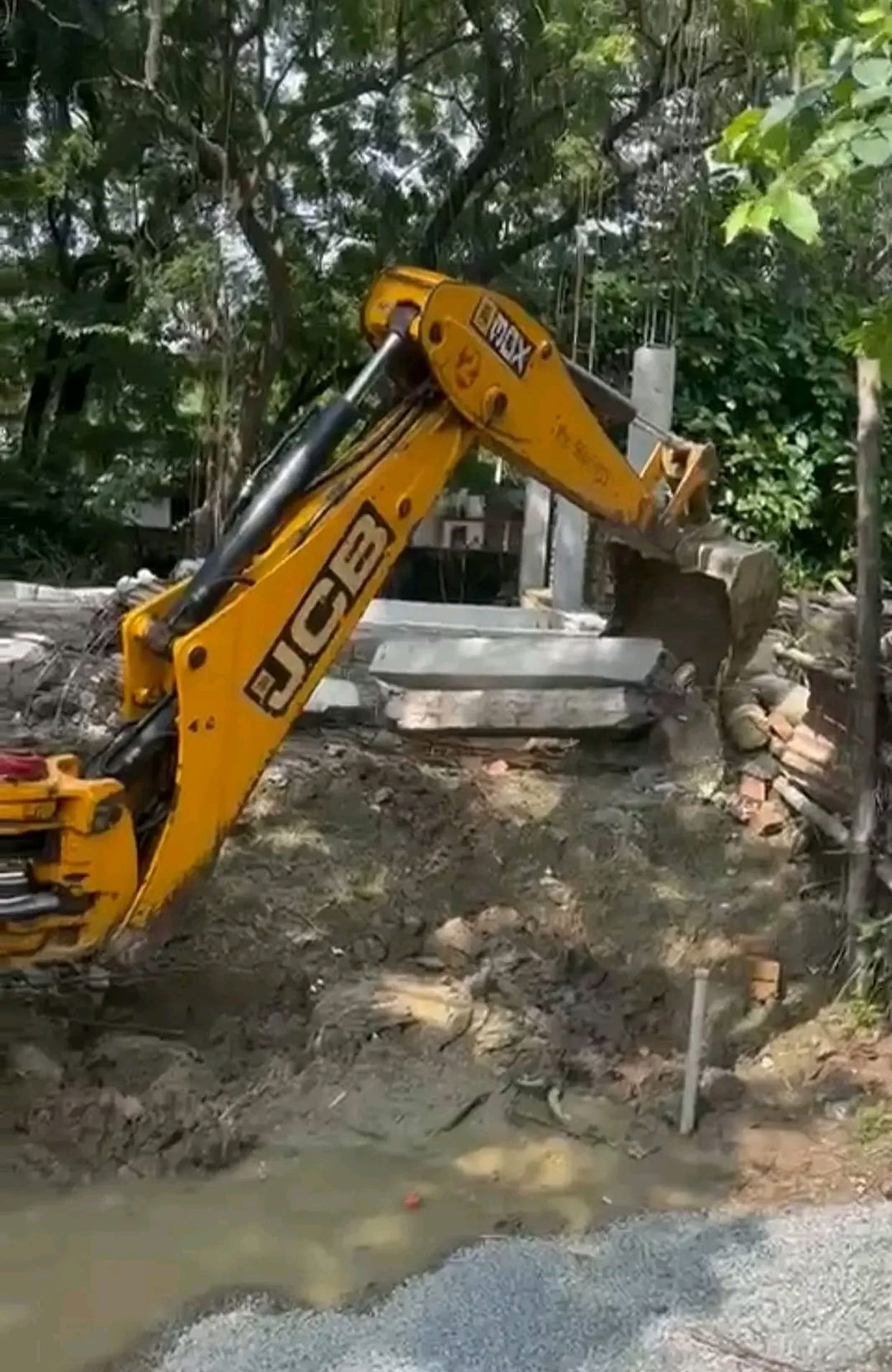 Encroachment removed from the path.