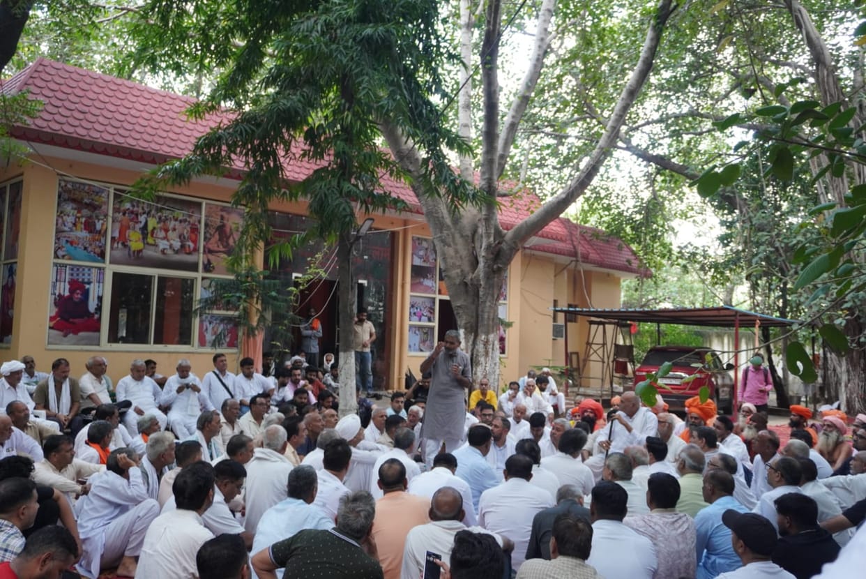 Saints and villagers have launched a protest against the government.