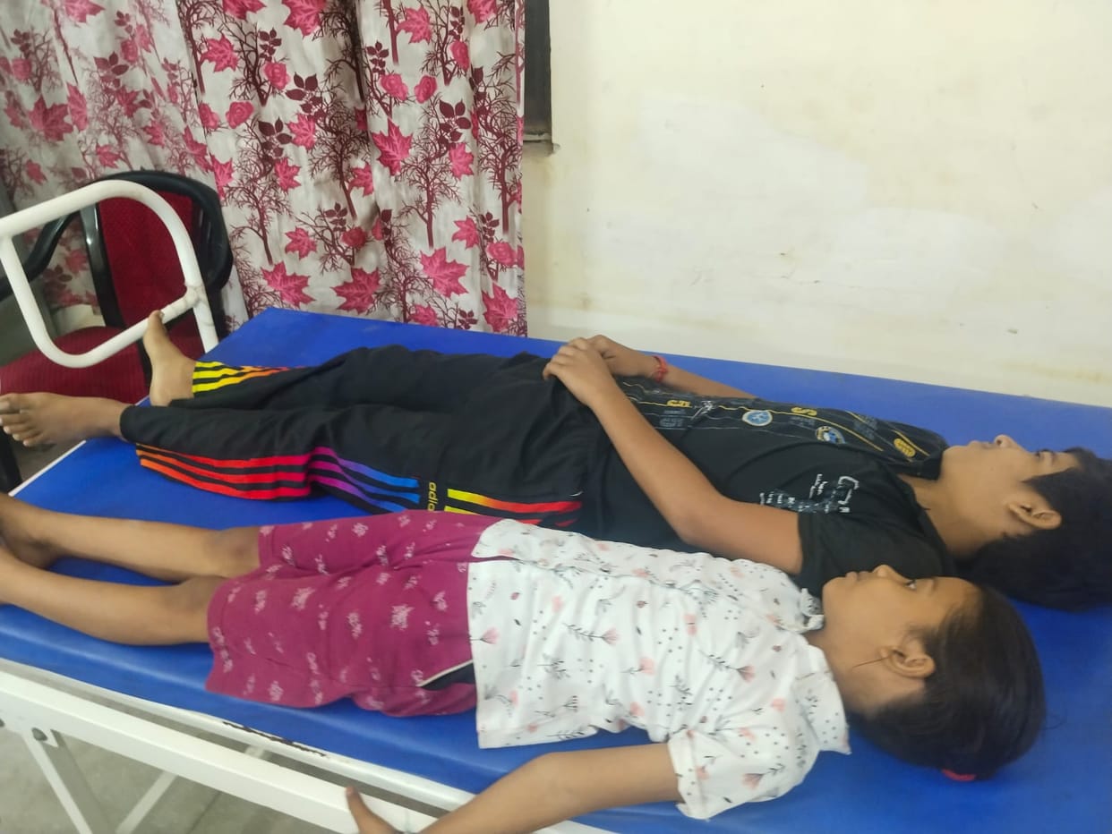 Lizard falls into vegetable dish; six children fall ill after eating it.