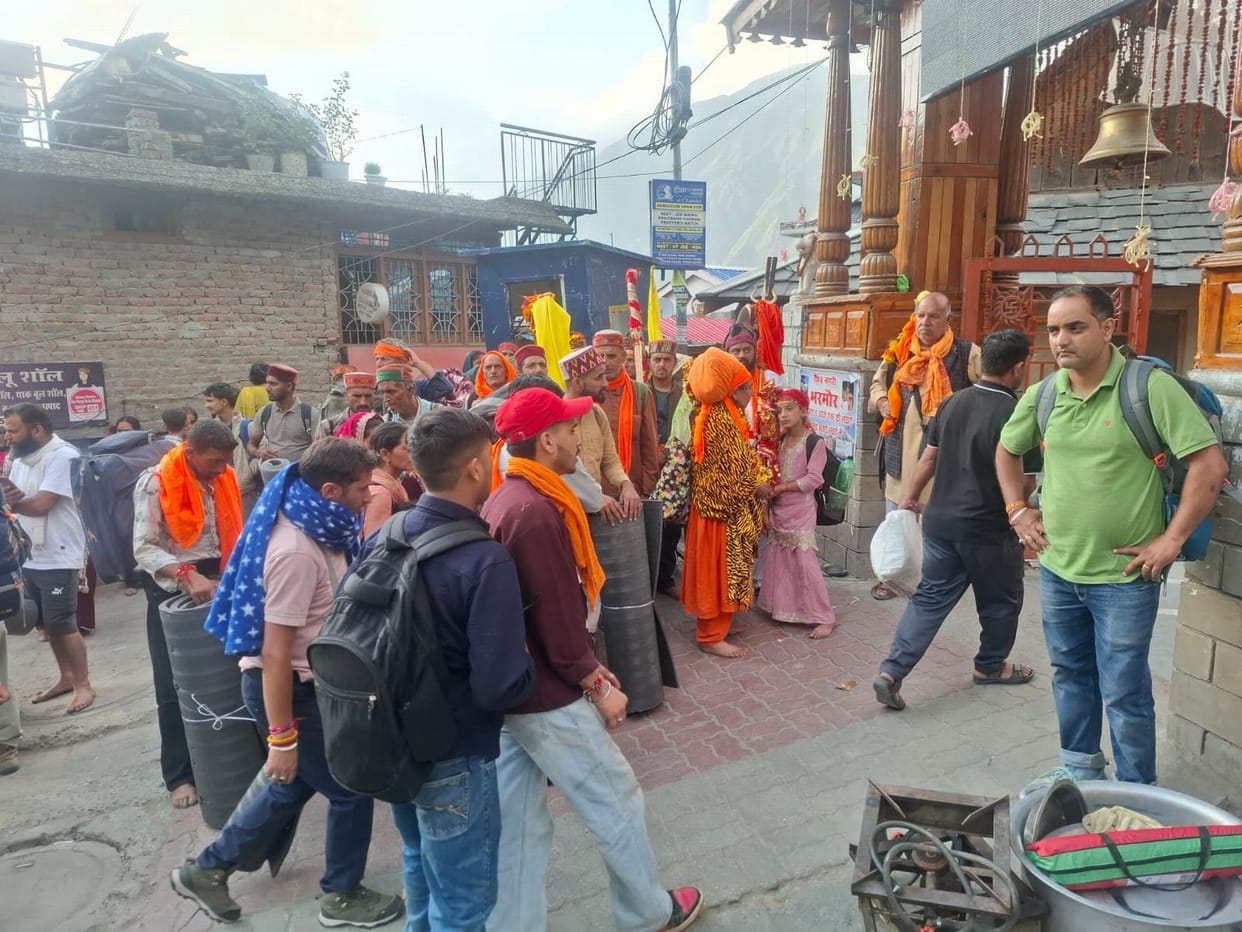 The Chhari Yatra set out from Mehla for the next leg of the journey.