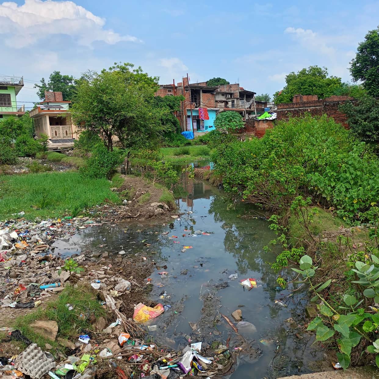 Open drain in Dwarikapuri
