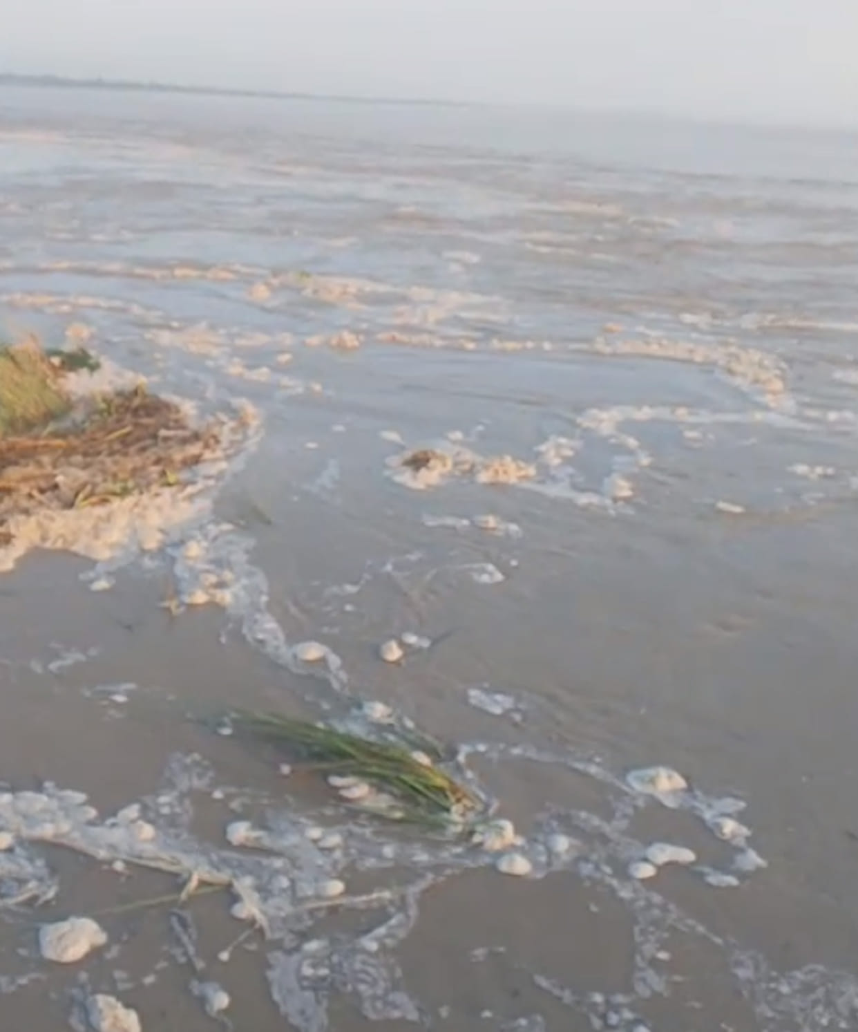 Drop in Ganga water level; fear of increased erosion.